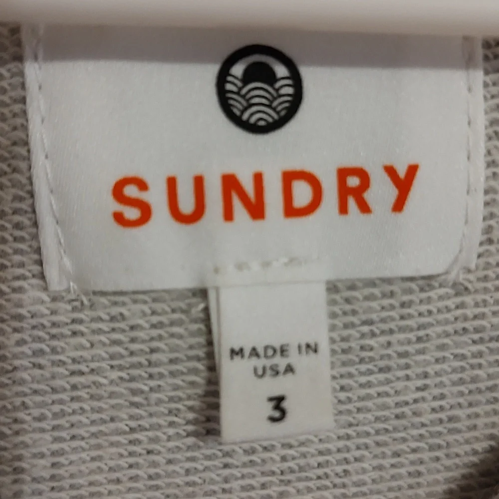 Sundry Gray Floral Embroidered Sweatshirt - Picture 11 of 13